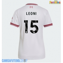 Camisa de time de futebol Liverpool Giovanni Leoni #15 Replicas 2º Equipamento Feminina 2026-27 Manga Curta